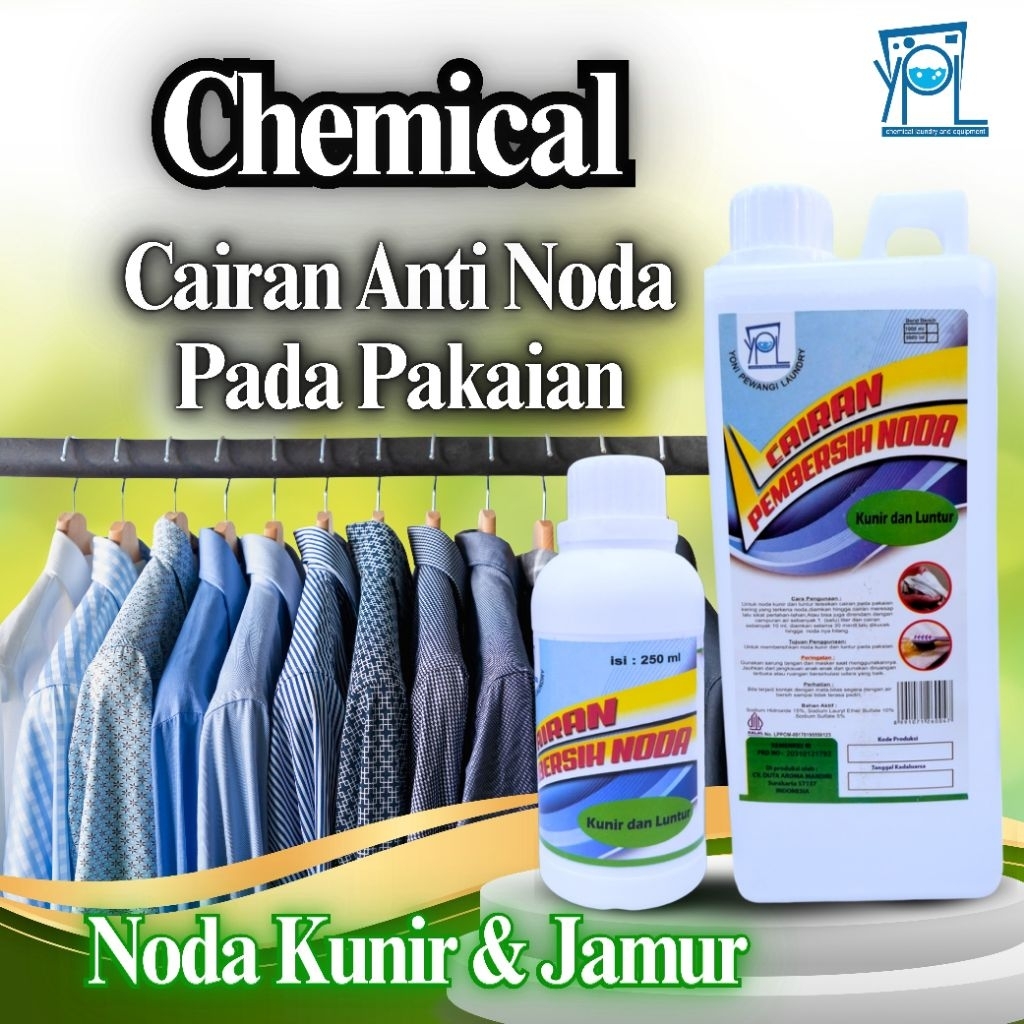 Clean Up Pembersih Noda Kunir Dan Luntur Pakaian - 250ml & 1000ml - By YPL