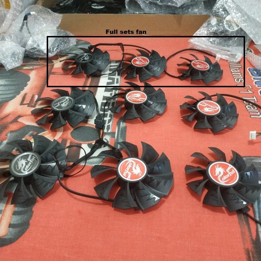 Colorful Battl Axe rtx 3060 rtx 3070 rtx 3080 Kipas  87mm dengan KABEL BEWARNA.