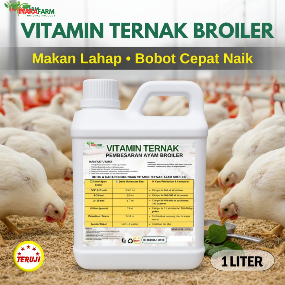 Vitamin Ayam Pedaging Cepat Gemuk Obat Penggemukan Ayam Broiler Nafsu Makan Tinggi Cepat Besar