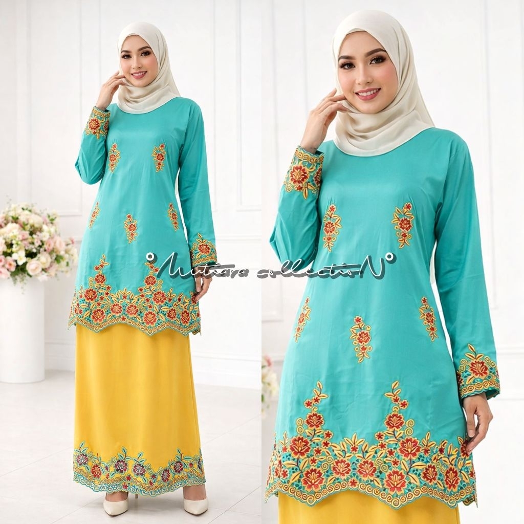 SETELAN BAJU KURUNG BORDIR KAIN TABRAK  ALL DESIGN