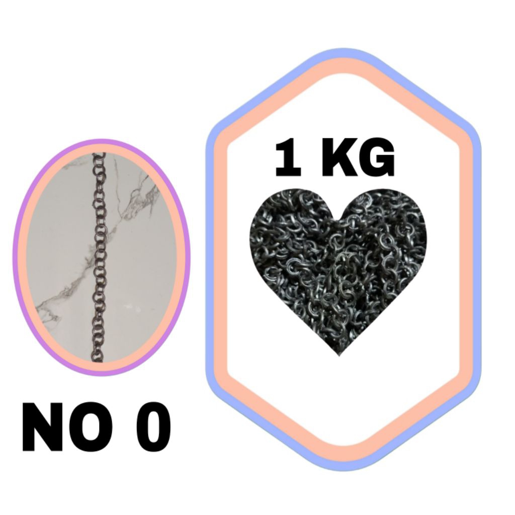 [ PAKET 1 KG ] Timah Rantai/Jala No.0 - Ketebalan 2,7mm - Lingkar Cincin 13,3mm - Kualitas Super