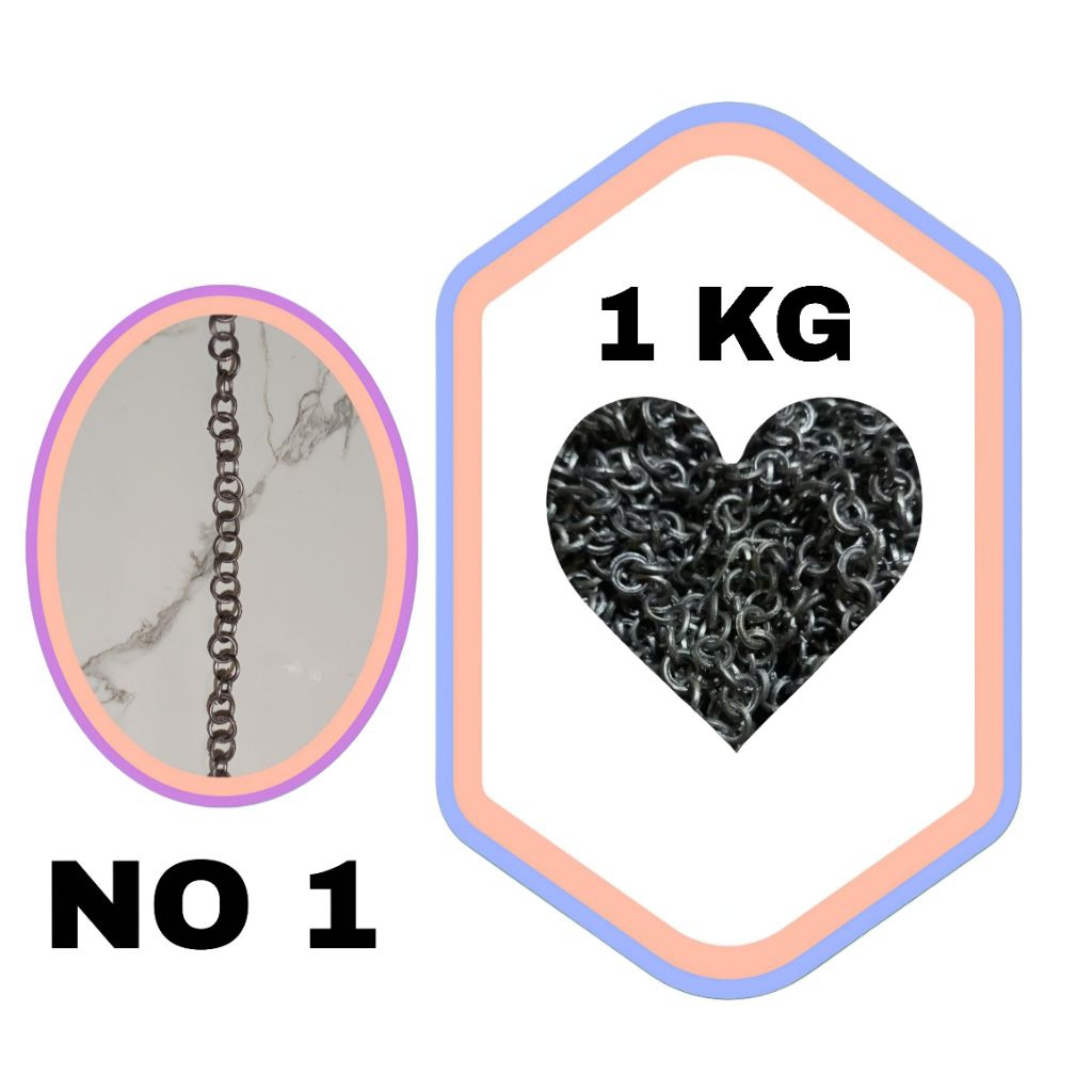 [ PAKET 1 KG ] Timah Rantai/Jala No.1 - Ketebalan 2,8mm - Lingkar Cincin 13,8mm - Kualitas Super
