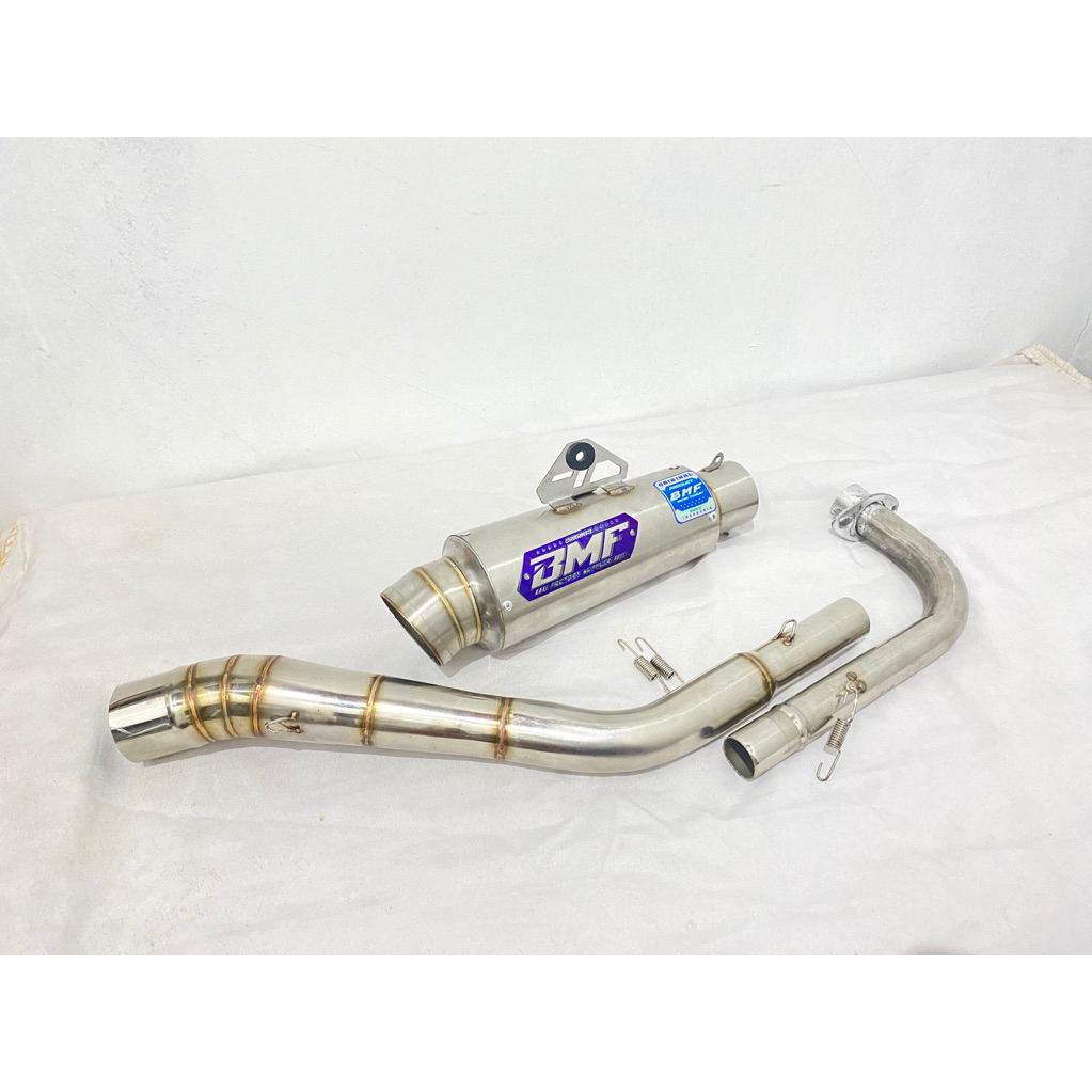 KNALPOT BMF RACING SILENCER JR1 SHORT FULL SET MOTOR BEBEK VEGA R VEGA ZR JUPITER Z SMASH SHOGUN C70