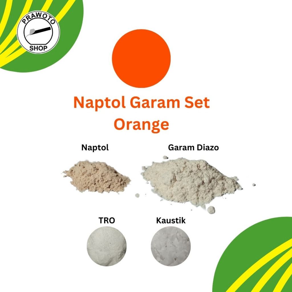 Naptol Garam Set Warna Orange Batik
