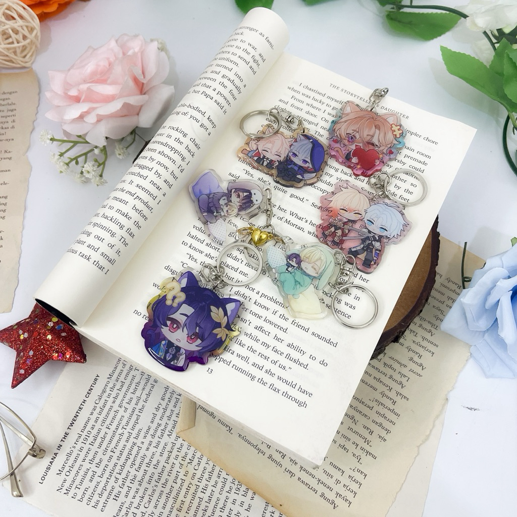 Fanmerch Epoxy Keychain Honkai Star Rail HSR Gantungan Kunci Ratio Aventurine Ratiorine Phaidei Phai