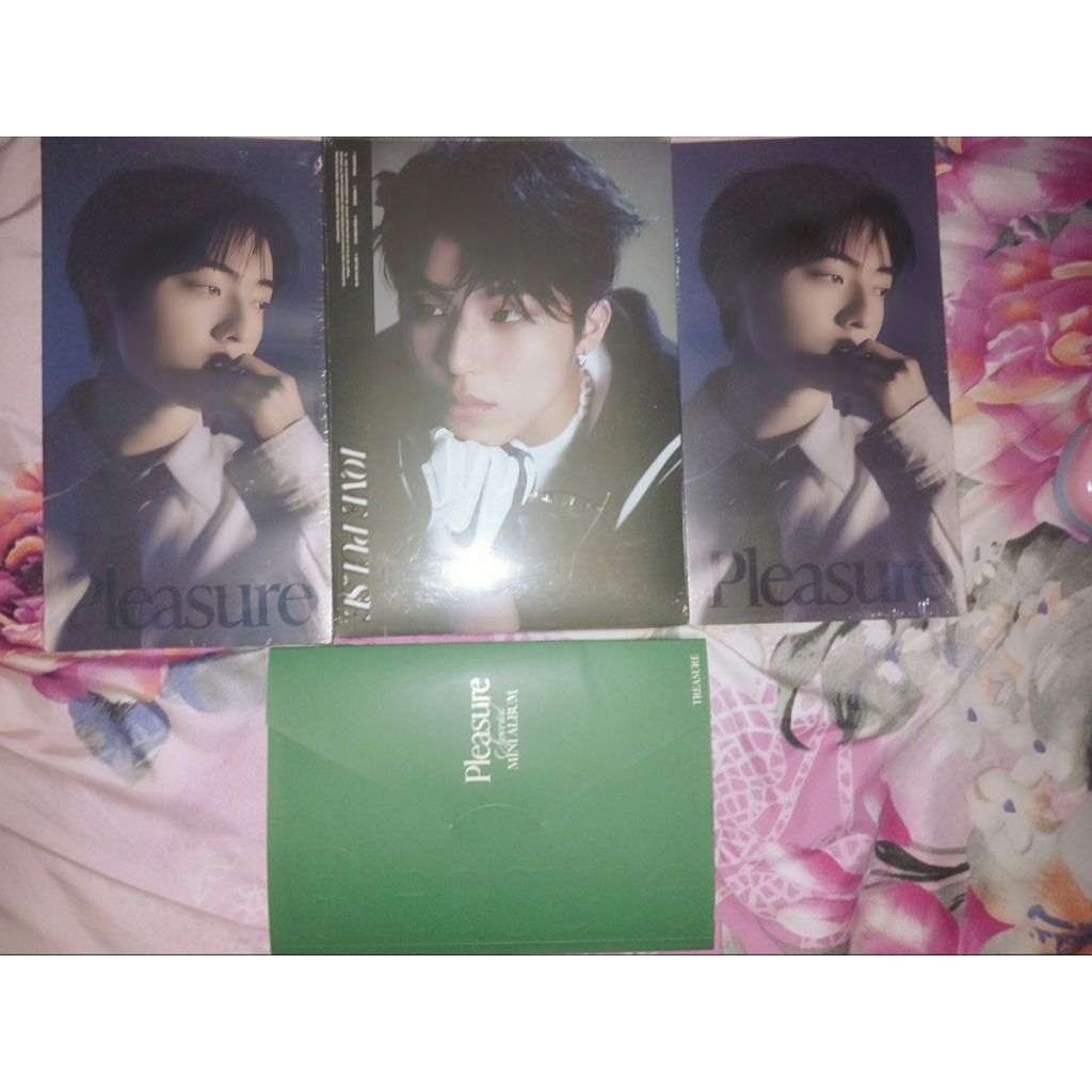 ALBUM TREASURE - ALBUM PLEASURE GREEN VER, DIGIPACK PLEASURE HARUTO, DAN DIGIPACK JEONGWOO LOVE PULS