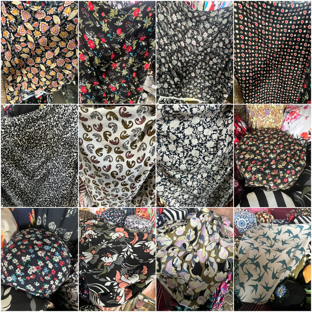 kain katun rayon fujet motif / Rayon crinkle motif / garmen premium (harga tertera 0,5m)