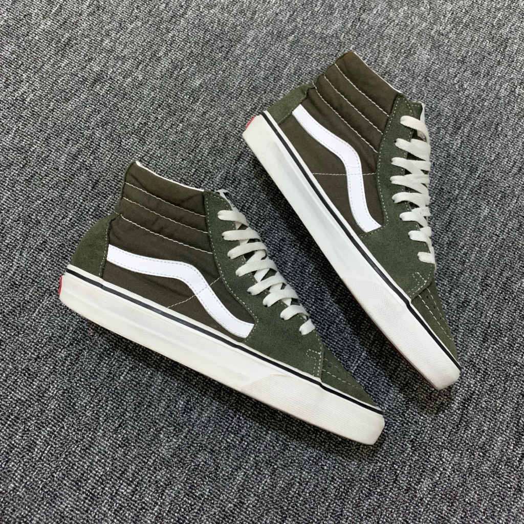 vans sk8 hi olive green