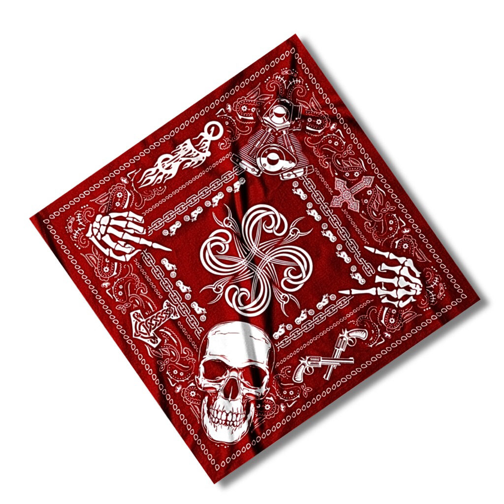 OUATE - SLAYER / BANDANA / SYAL / SCARF / HEADBAND / MASK / SKENA / MOTIF SKULL TENGKORAK EDITION