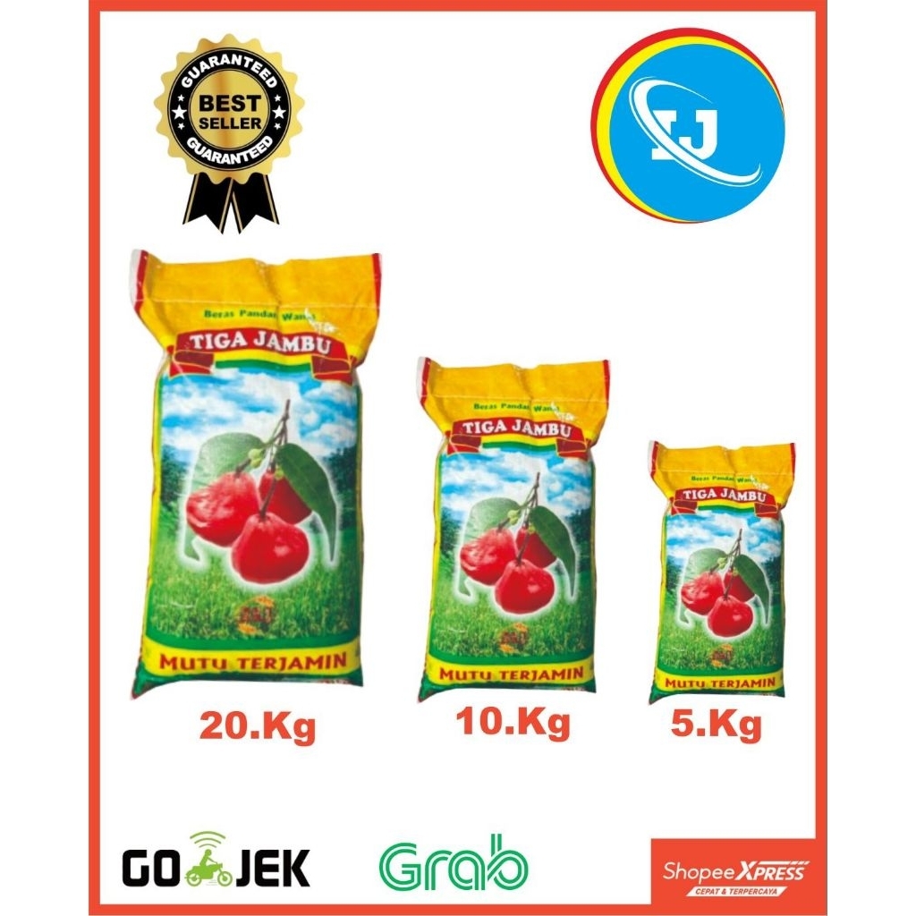 Beras Tiga Jambu 10, 5, & 20 Kg