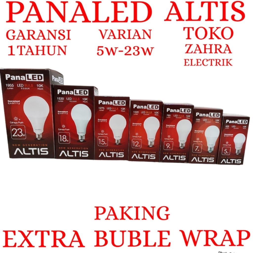 BOHLAM LED / LAMPU LED PANALED ALTIS