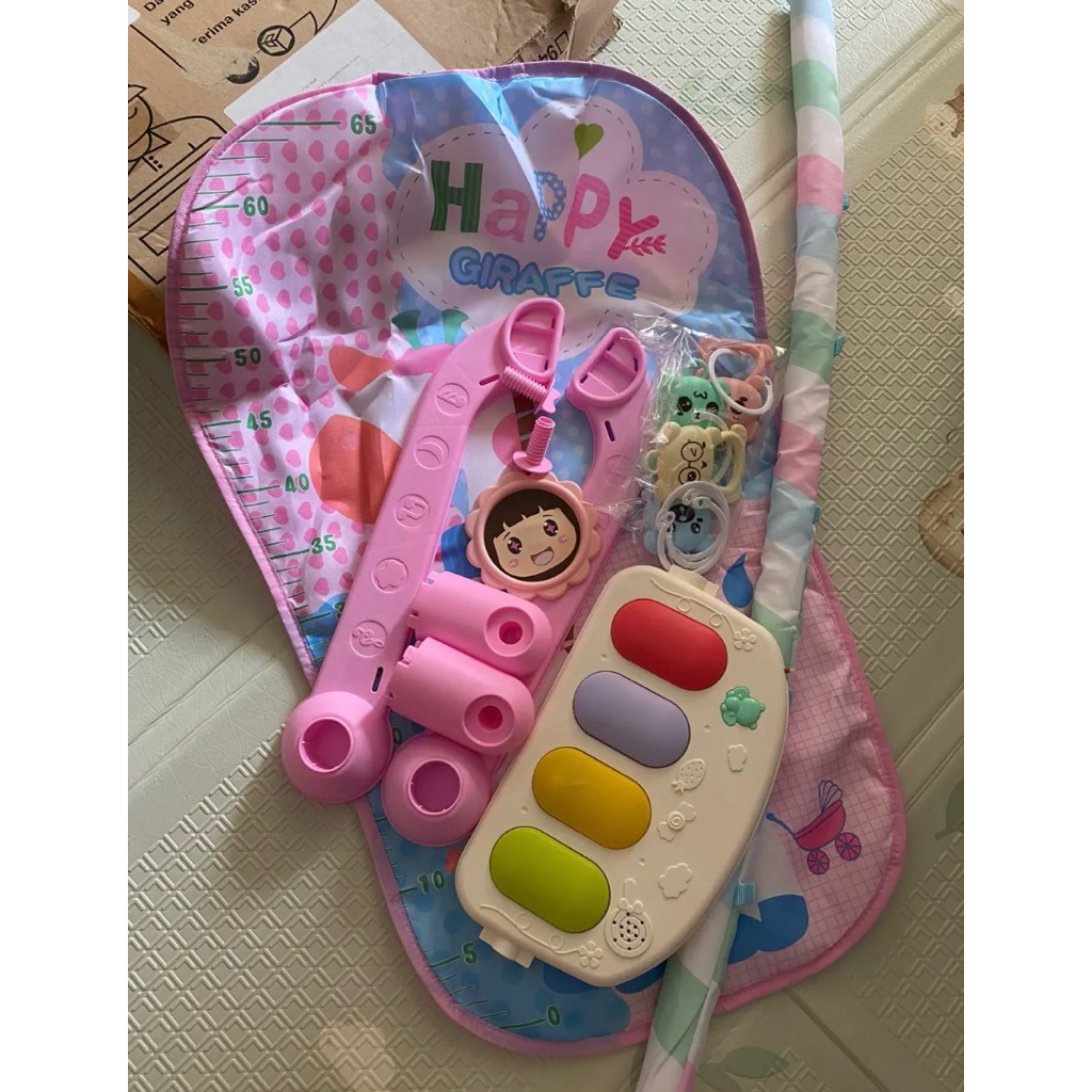 PRELOVED Playgym Playmate Set Music Play Gym Matras Mainan Bayi Ber-SNI Lebih Aman Rattle Playmate M