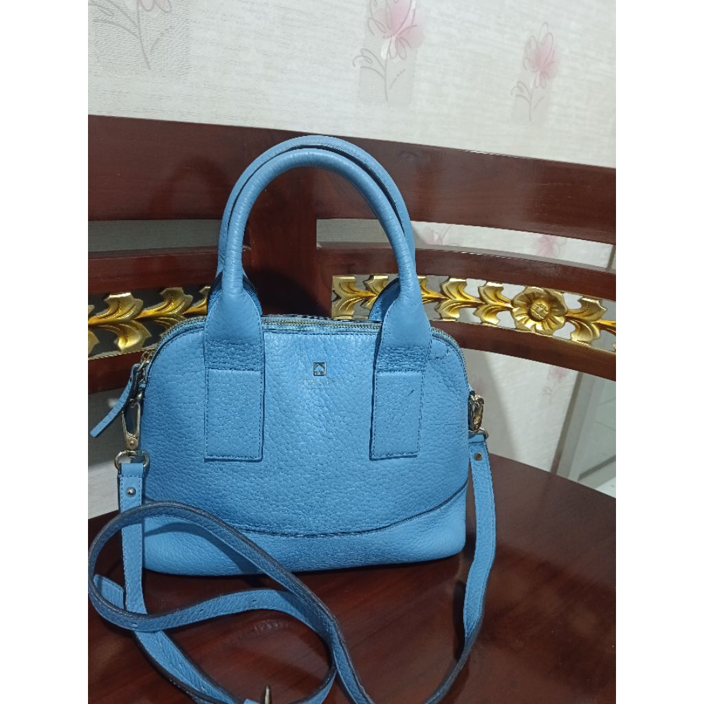 tas pesta sling kulit asli preloved