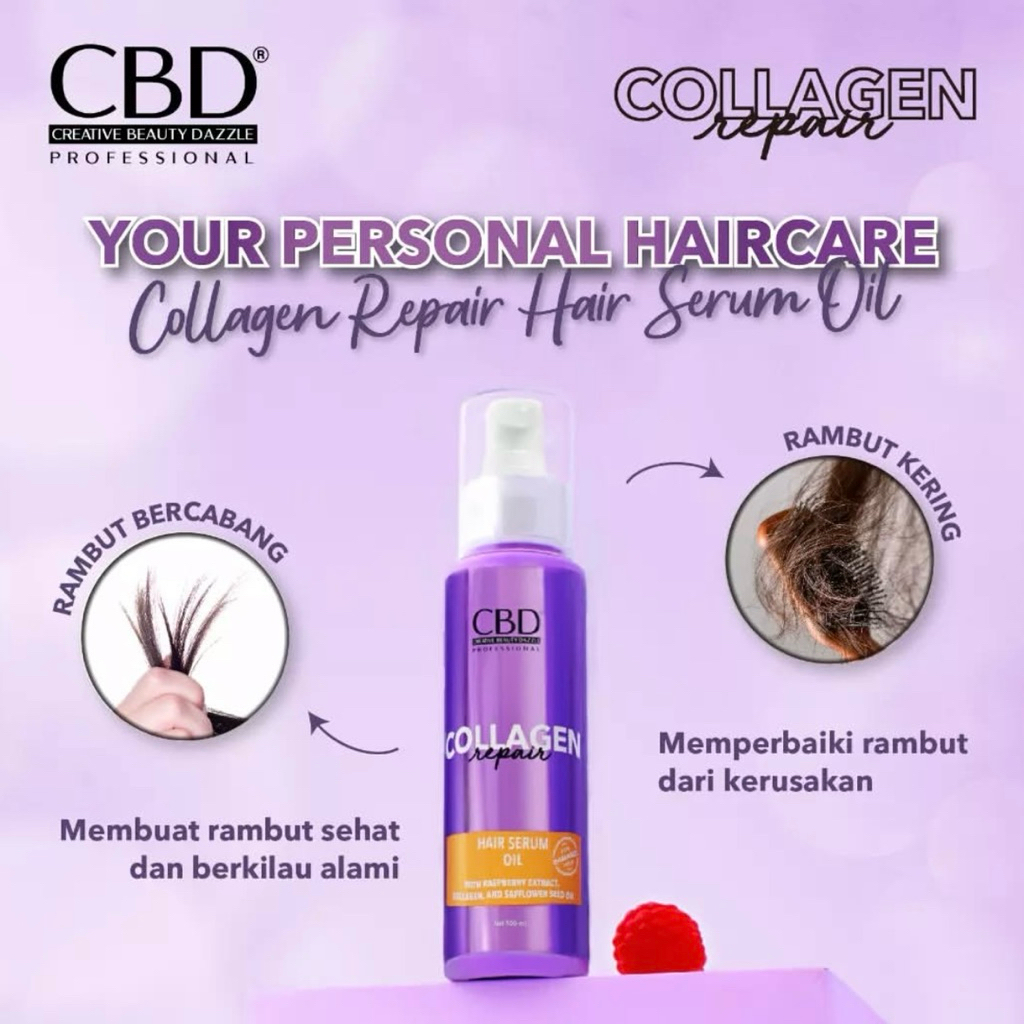 [HARGA FLASH SALE] ~ HAIR SERUM OIL CBD COLLAGEN REPAIR 100 ML ORIGINAL 100%
