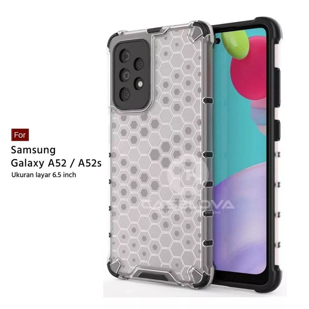 Casing Hp Samsung Hard Case Samsung Galaxy A52 A52s Honeycomb Armor shockproof