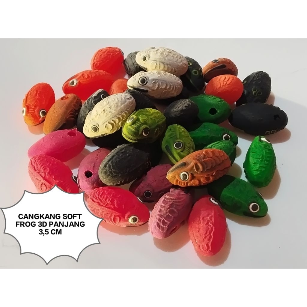 Cangkang soft frog 3d panjang 4cm