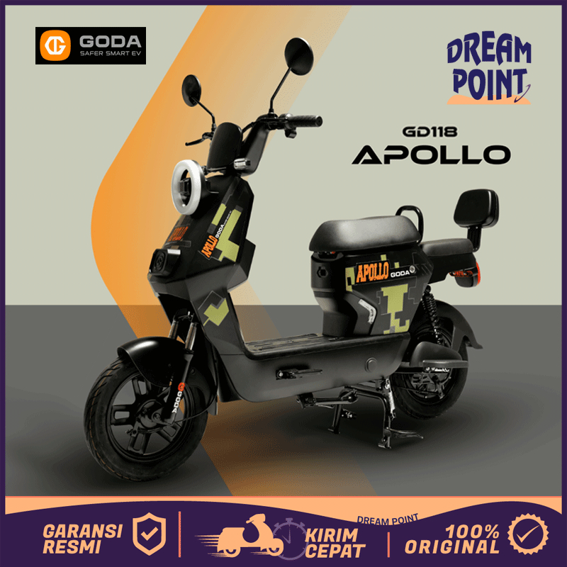 Sepedah Listrik GODA Apolo Untuk Anak Dan Dewasa Anti Air Ebike Murah 3 Jutaan Garansi Resmi