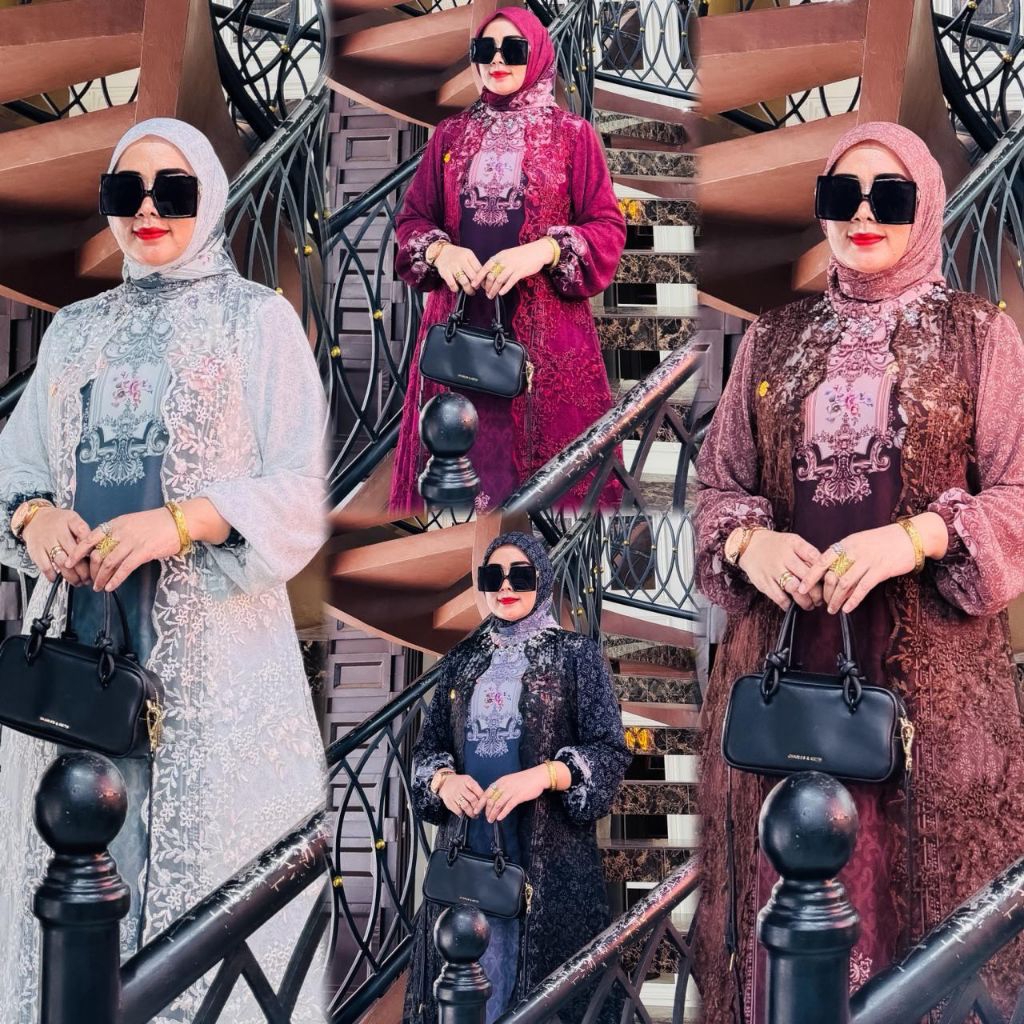 GAMIS EL RAYYA SET HIJAB SEMI OUTER BY NABIL