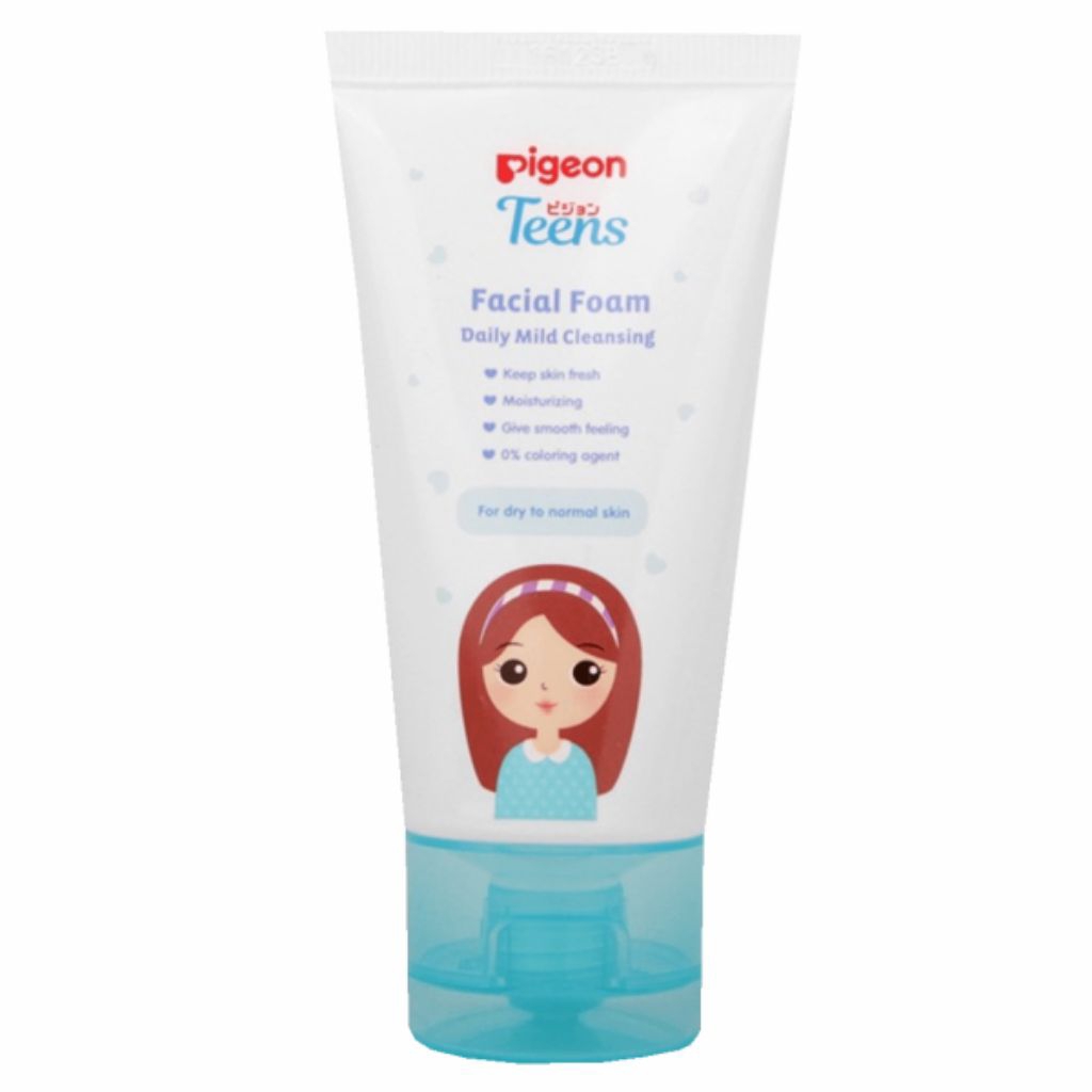 Pembersih Wajah Remaja Pigeon Facial Foam 40ml-100ml - Lembut, Menjaga Kelembaban, Formula Ringan