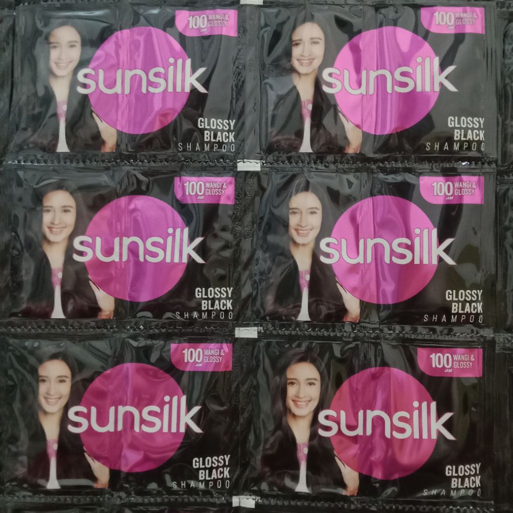 36 SACHET SUNSILK 1000 GLOSSY BLACK (SHAMPO)