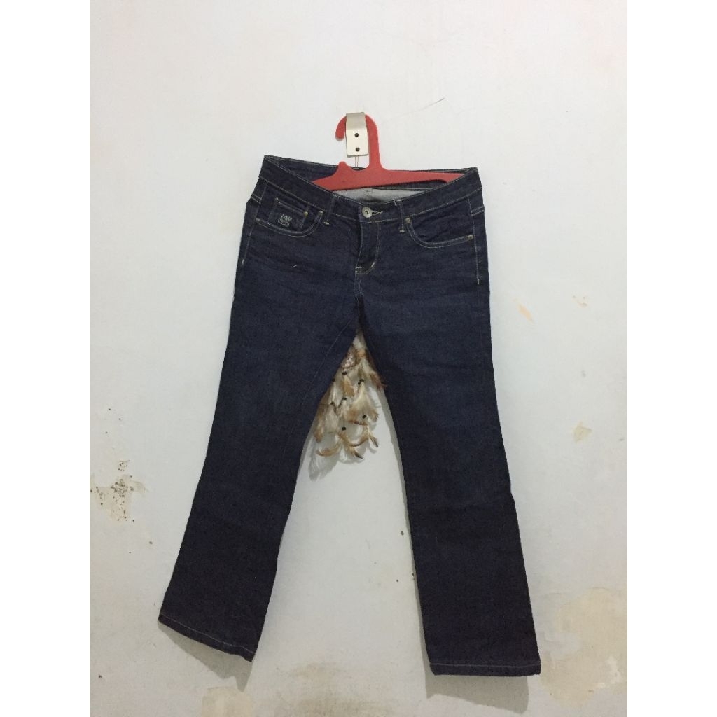 [preloved] logo custom raw 1803 jeans