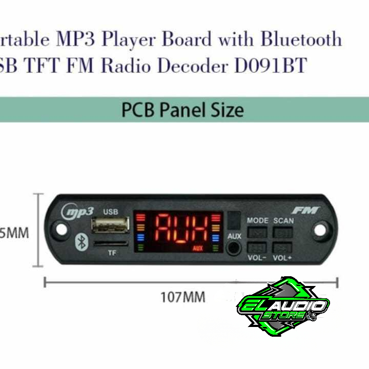 MP3 Player Portable with Bluetooth USB TFT FM Radio D091BT/ MP3 player portable
