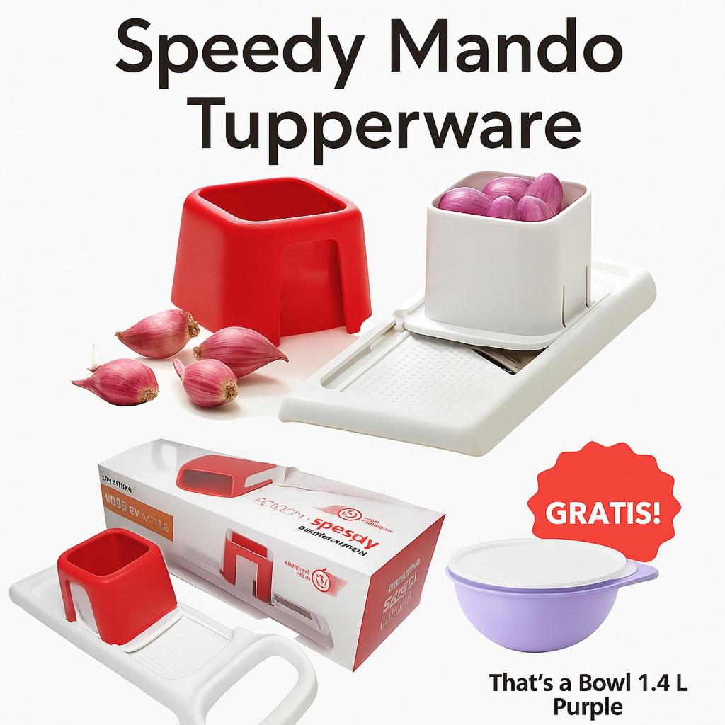 Tupperware Speedy Mando Reguler Alat Pengiris Bawang Original Promo Diskon Murah - Mando dus putih