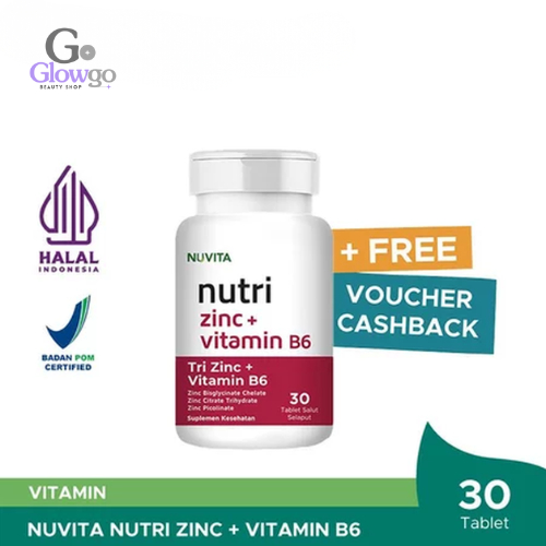 Nuvita Tri Zinc + Vitamin B6 - 30 Tablet