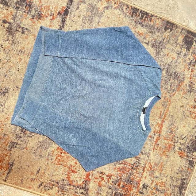 crewneck blue jeans washed vintage