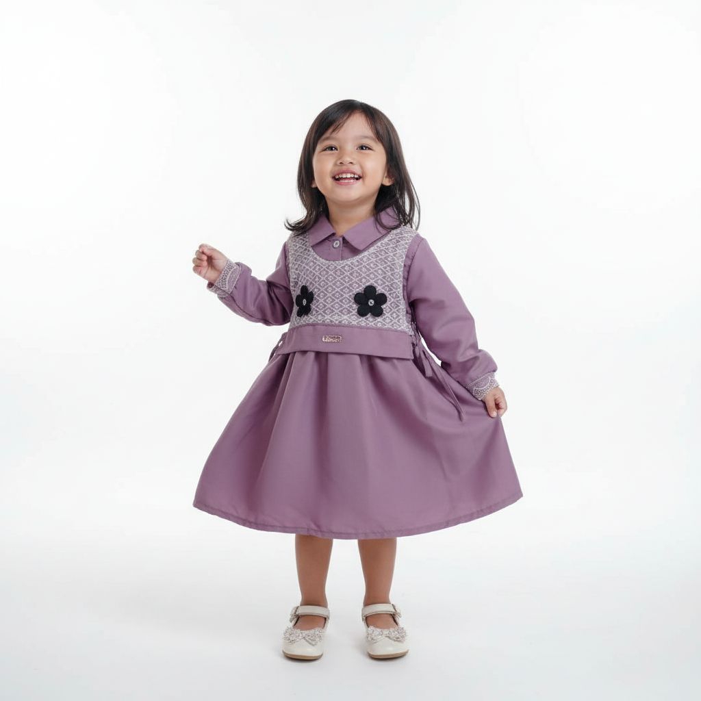 Atasan Anak Perempuan Usia 1-8 Tahun - Baju Kemeja Blouse Salur Anak Katun Korean Style