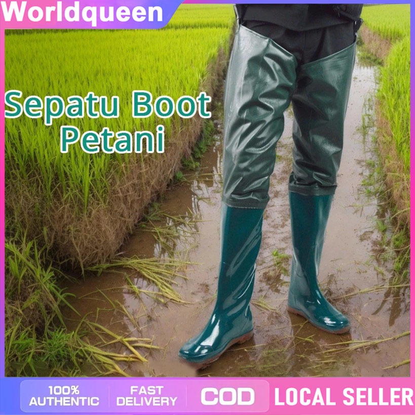 Sepatu Boots Pria Anti Air Sepatu Boot Petani Sawah Panjang Sepatu Boots Boot But Karet Pria Pertani