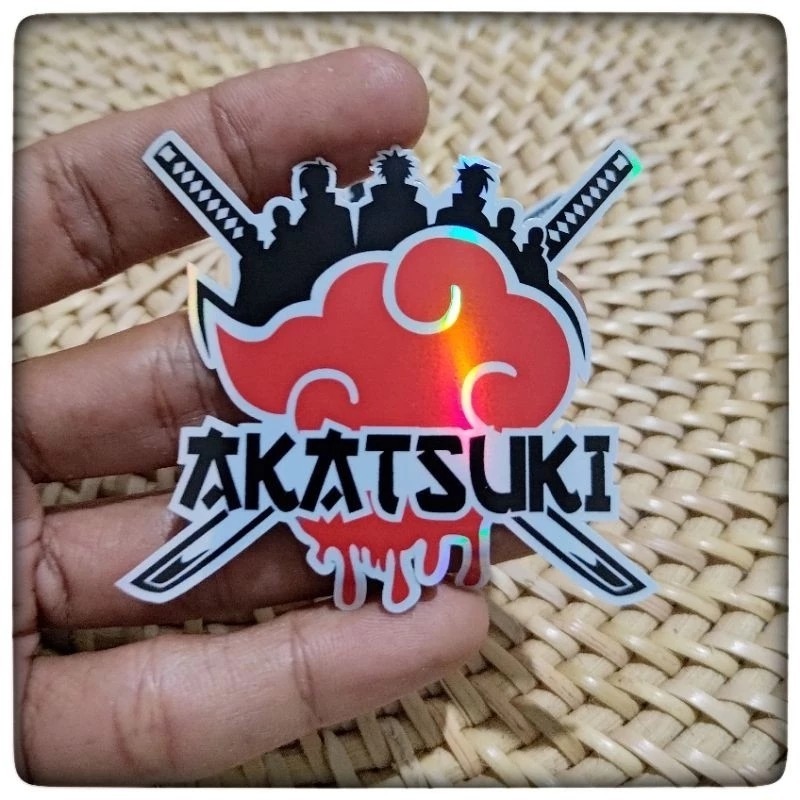 sticker  akatsuki terbaru, sticker anime terlaris, sticker Naruto hologram terbaik