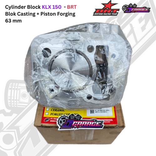 Blok Casting KLX 150 - BRT - 63mm - Blok Casting + Piston Forging - Bisa Request Coak