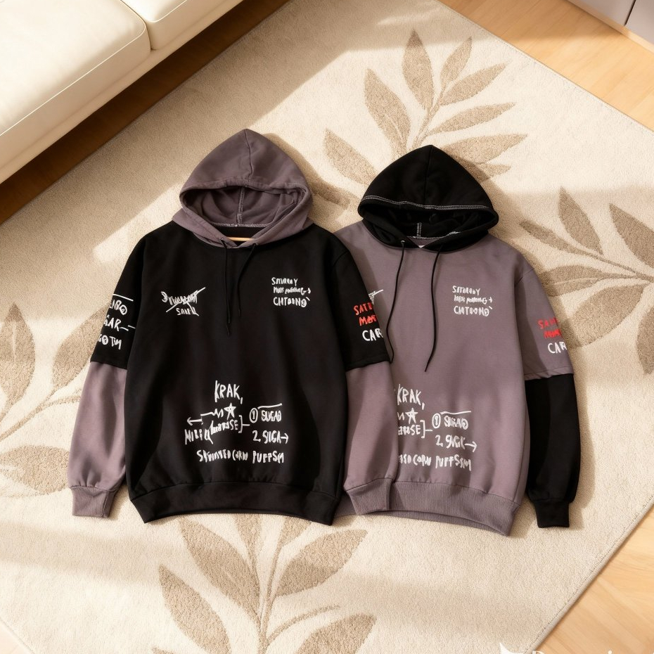 SATURDAY Paket Couple (Isi 2) Jaket Hoodie Pasangan Pria Wanita | Baju Couple Sahabat Keren