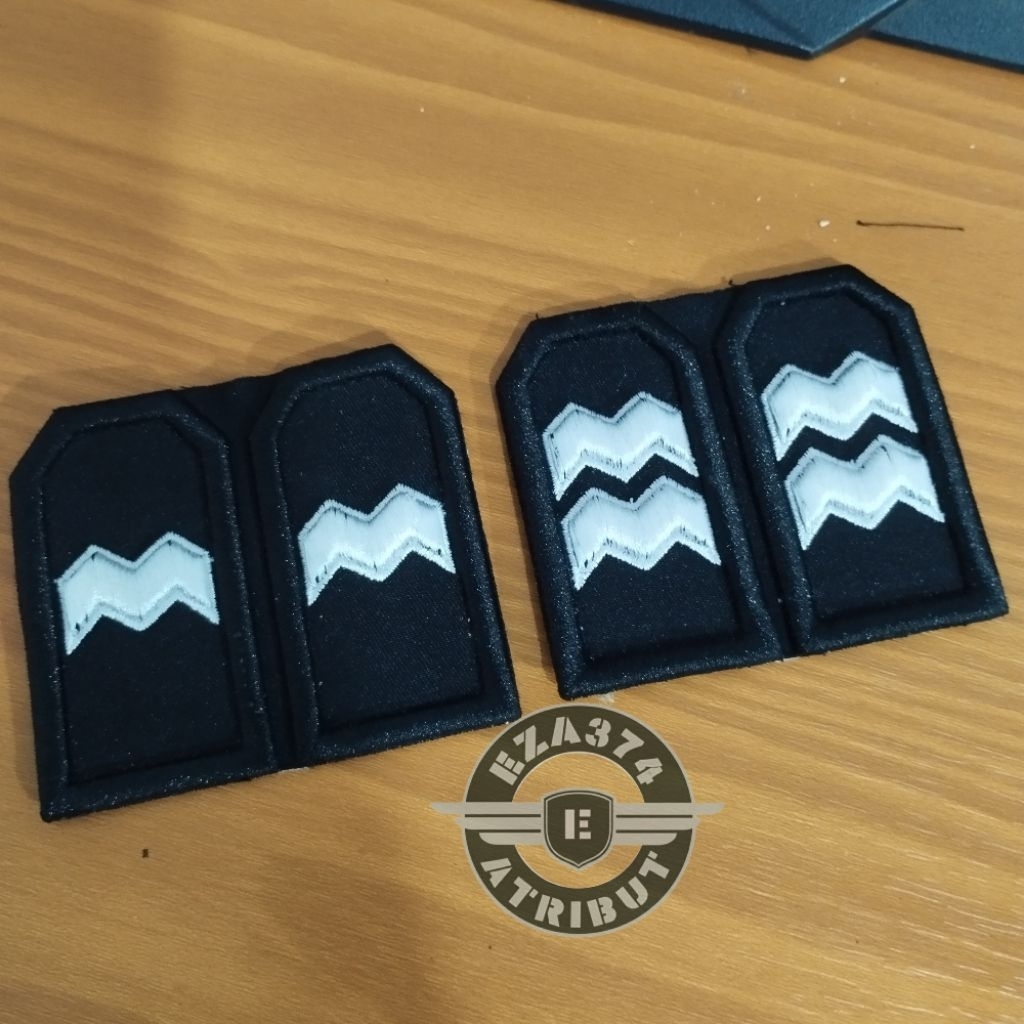 Pangkat PDL polisi polri Aipda Aiptu bordir timbul lis hitam