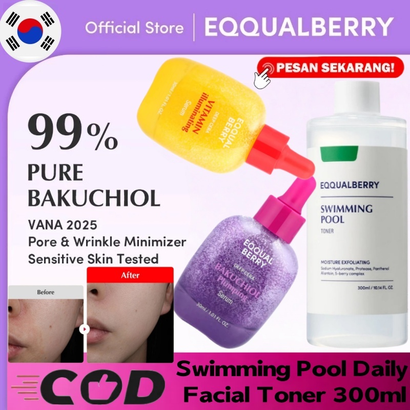 *COD ORI*EQQUALBERRY Vitamin Illuminating Serum 30ml + Bakuchiol Plumping Serum 30ml - EQQUALBERRY T
