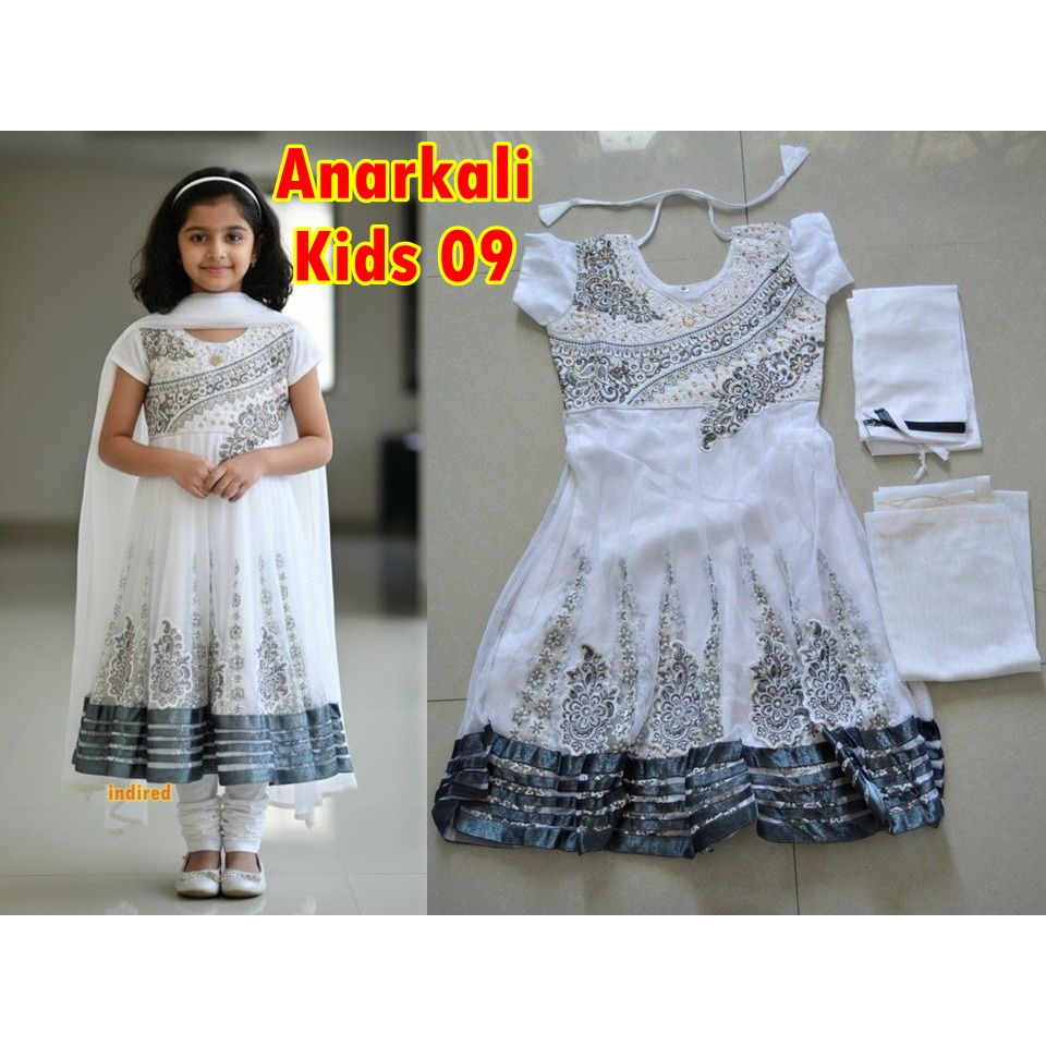 Anarkali Kids (NO. 05-14) Umur 6,7,8,9,10 Tahun / Baju Anak Perempuan India