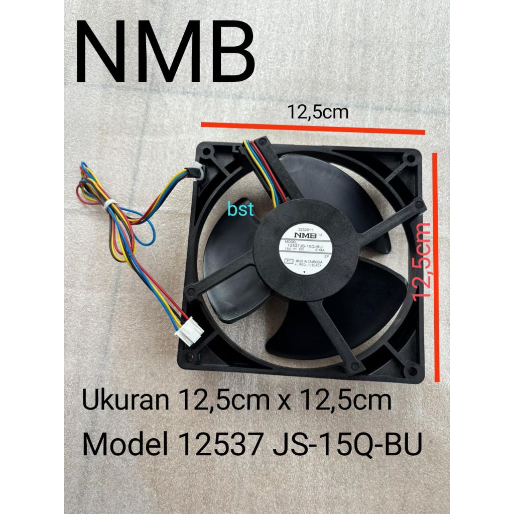 FAN MOTOR NMB 15V DC SJ-15Q-BU ORIGINAL KULKAS SHARP SIDE BY SIDE
