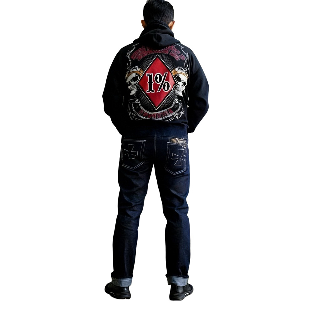 Celana denim jeans selvadge aceent brother hood 16 Oz