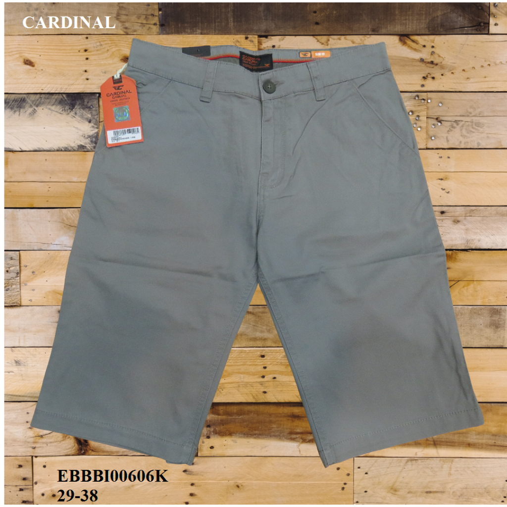 CELANA  CHINOS/KATUN  PENDEK PRIA SLIM FIT BRAND ORI MEREK CARDINAL  ART : EBBBI00606 PRICE Rp.411.9