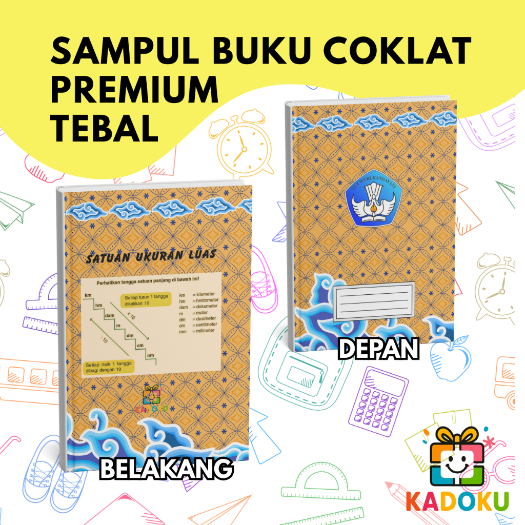 KADOKU Sampul buku coklat, Cover buku, Sampul buku tulis kecil A5, Sampul Buku Tebal, Sampul Buku Pr