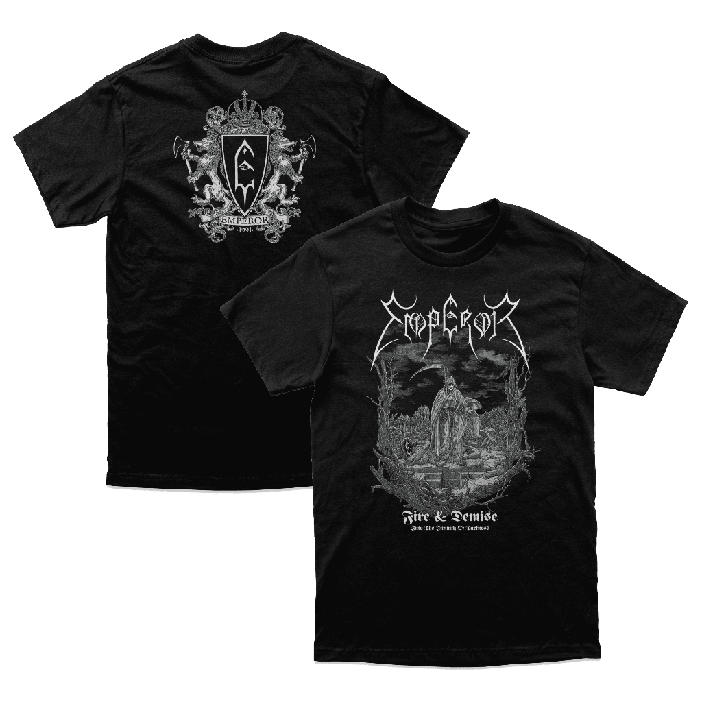 Kaos Tshirt Baju Band Emperor Black Metal "Fire and Demise" Merchandise