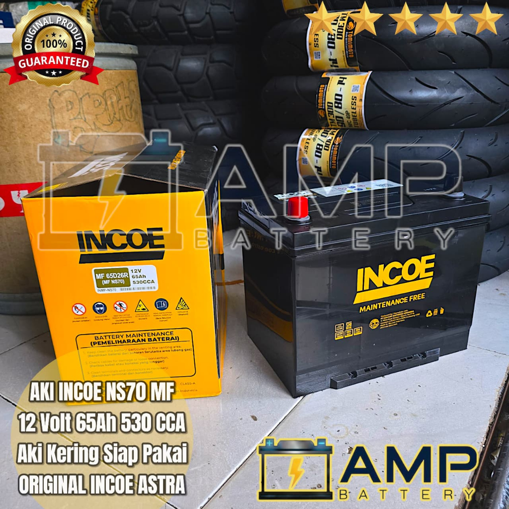 Aki Mobil isuzu Panther, Isuzu Traga NS70 Incoe MF Aki Kering 65Ah Original