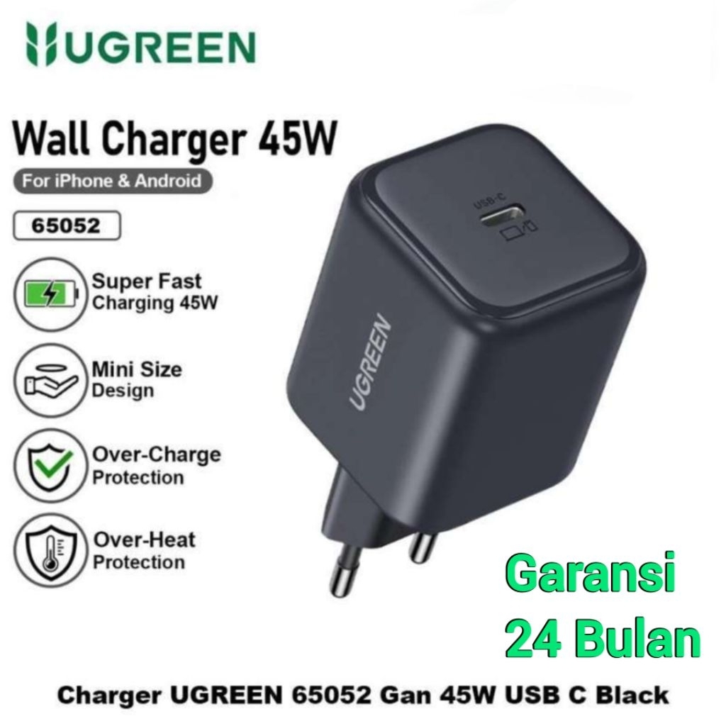 UGREEN Adapter Charger 45W PD 1C Super Fast Charging Original 100% MFi