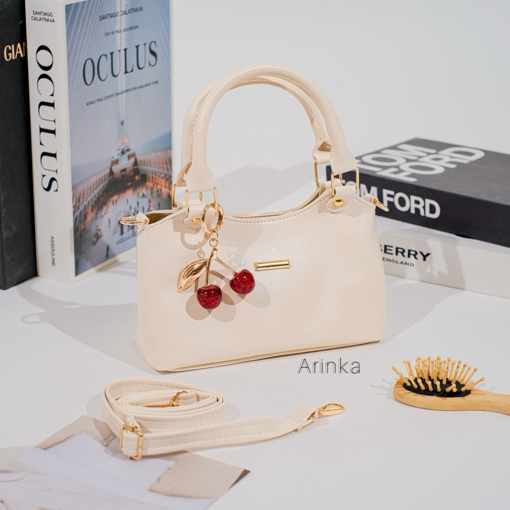 SUPPLIER TAS ARINKA Tas Wanita Keyna Free Gantungan Chery Mewah Selempang Jinjing Tas