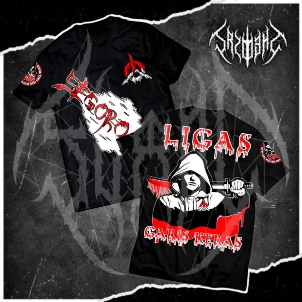 KAOS LIGAS SEGORO KIDUL GARIS KERAS WARNA HITAM..