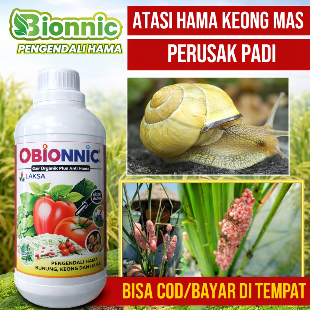 (PROMO Pestisida Hama Keong Sawah) BIONNIC Obat Hama Keong Mas Perusak Padi Paling Bagus - Obat Hama