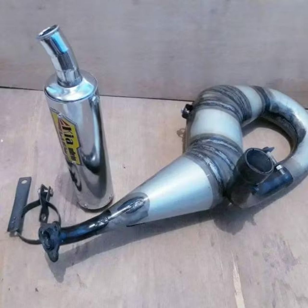 pipa knalpot vespa kanan galvanis silincer 2,5 in knock down