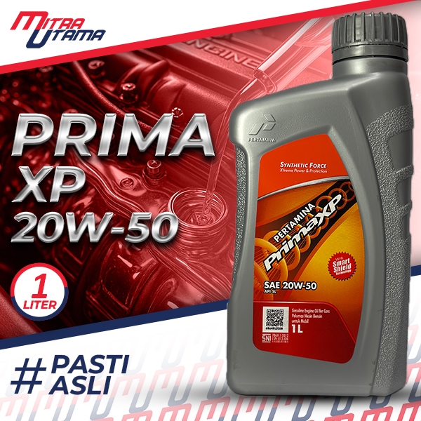Pertamina Prima XP 20W-50 API SL (1L) – Oli Mobil Gen Lama Semi Synthetic