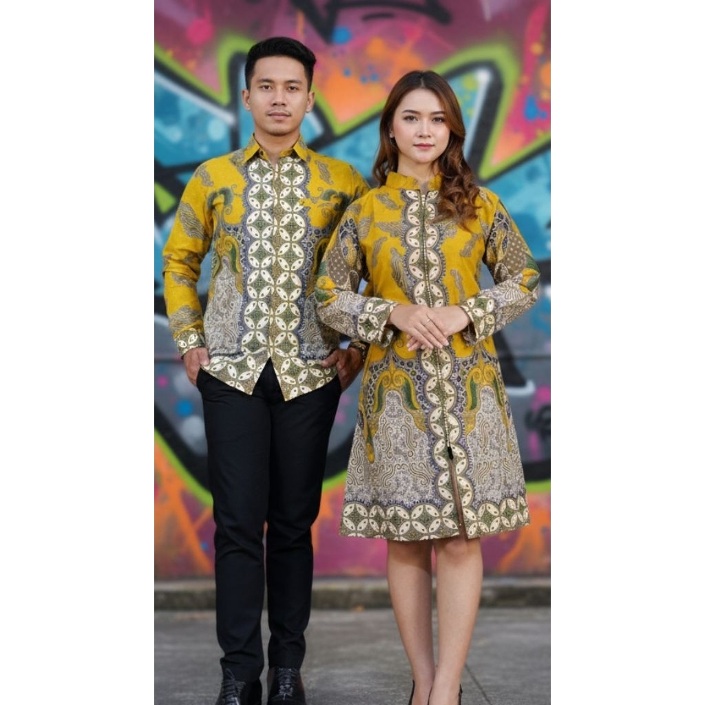 Batik Solo Trendy - Batik Couple Nadia Dengan Bahan Katun Premium Dan Sudah Lapis Furing